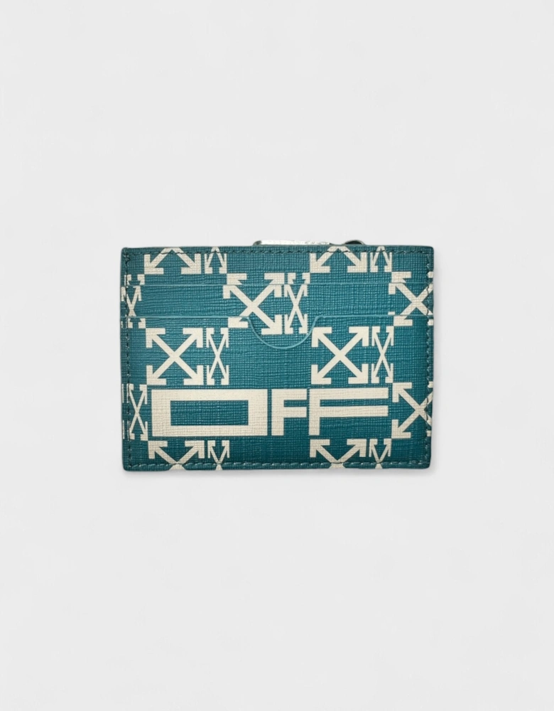 Zipped Monogram Card Case Green