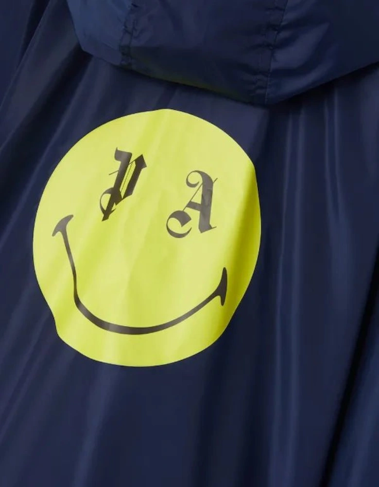 Kids Smiley Motif Hooded Poncho Jacket