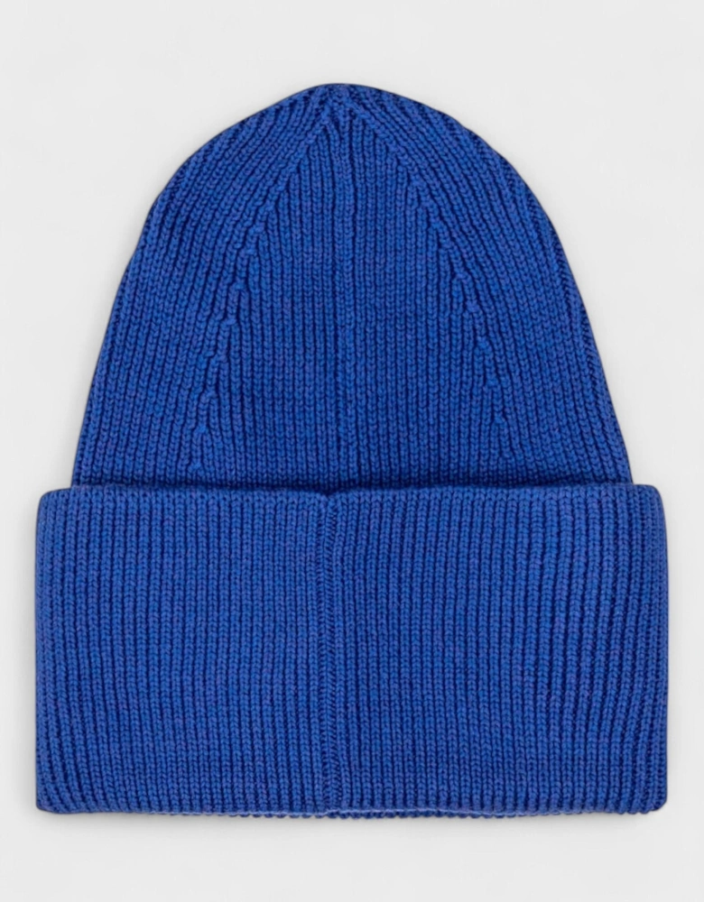 Stamp Knit Beanie Blue
