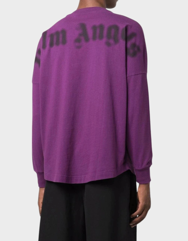 Blurry Logo Over Tee Purple