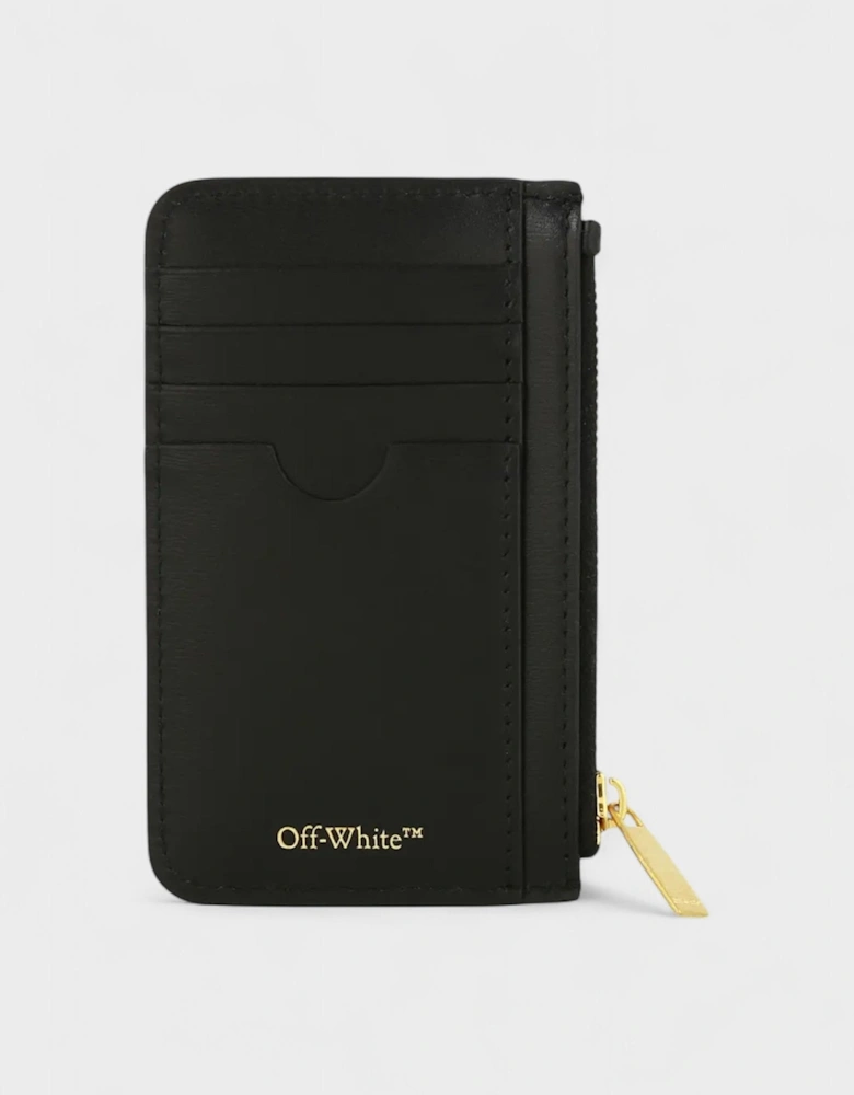 Jitney Arrows Plaque Leather Wallet Black