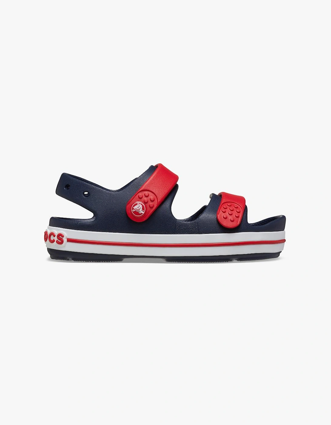 Crocs 209423-4OT KIDS CROCBAND CRUISER Sandals Navy/Varsity Red - Blue - Size: UK 6 teens
