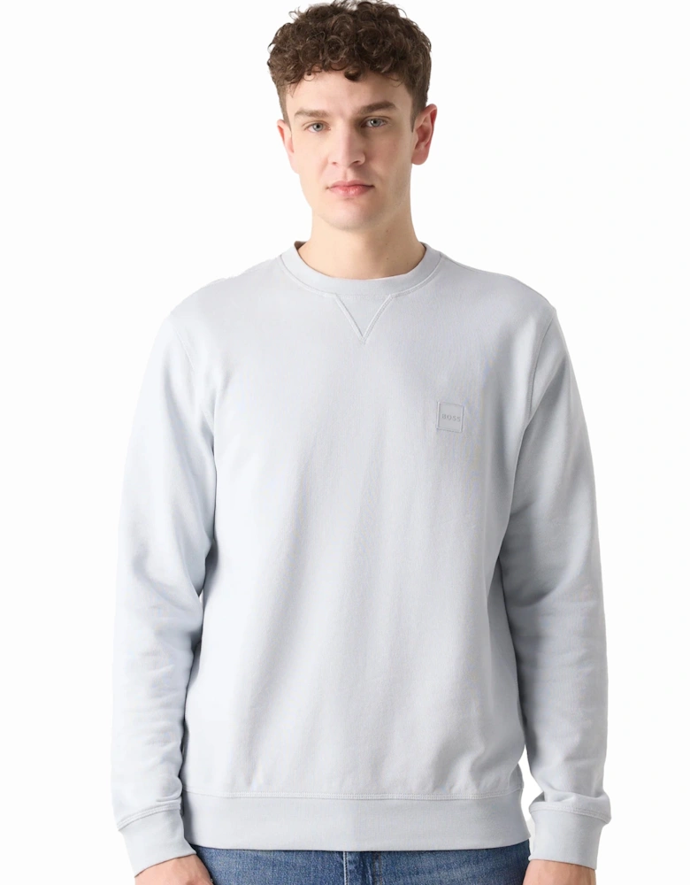 BOSS Reg Fit Westart Sweatshirt Light Pastel Grey