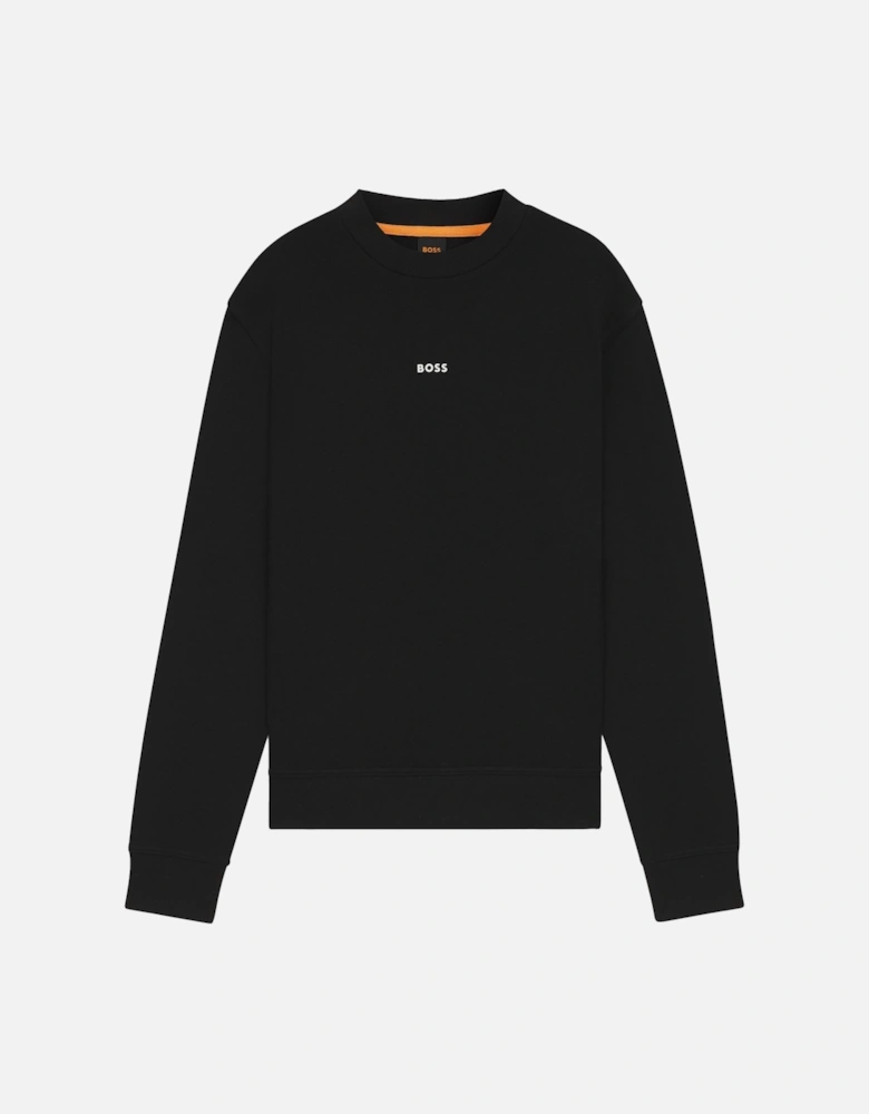 BOSS Relaxed Fit WeSmallcrew Sweatshirt Black