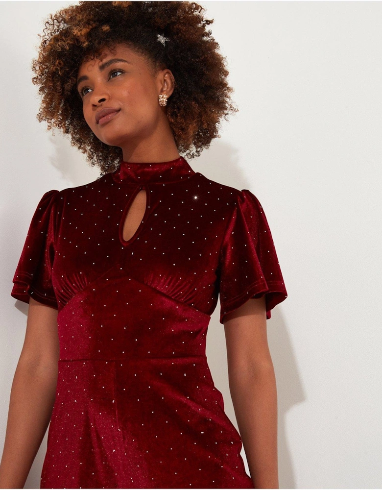 Velour Jumpsuit - Berry