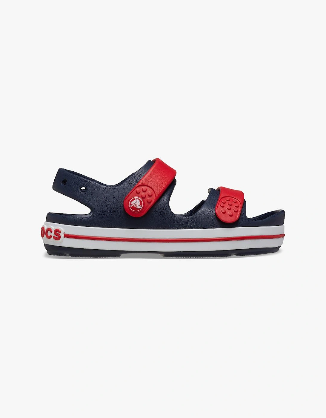 Crocs 209424-4OT TODDLER CROCBAND CRUISER Sandals Navy/Varsity Red - Blue - Size: UK 5 small kids