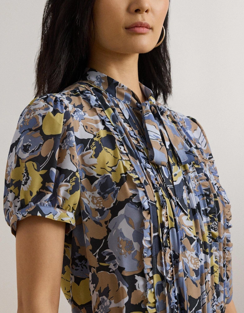 Jalfred Short Sleeve Button Front Shirt - Blue