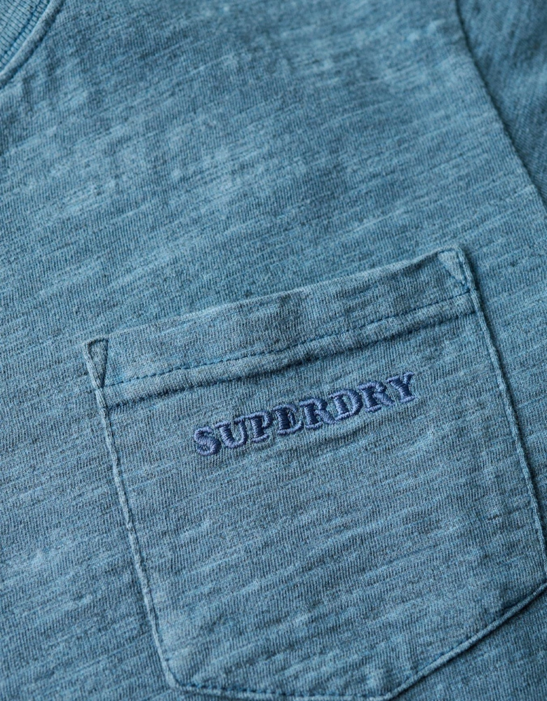Essential Logo Overdyed T-Shirt - Blue
