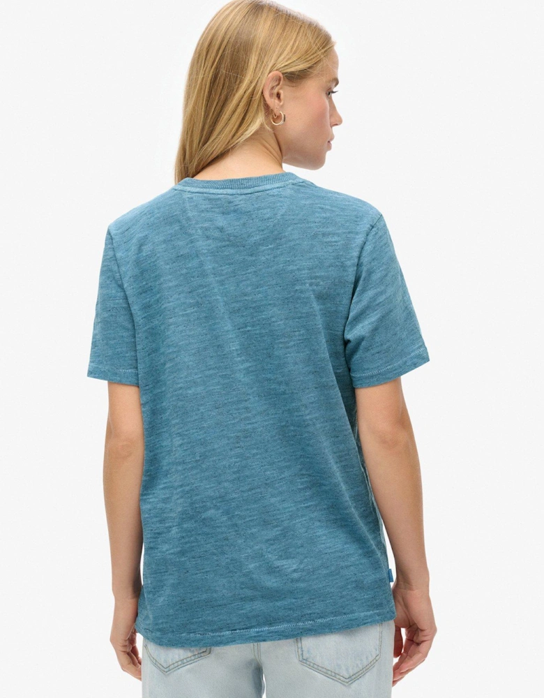 Essential Logo Overdyed T-Shirt - Blue