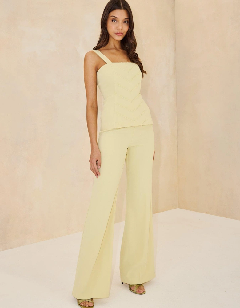 Wide Leg Trousers - Green