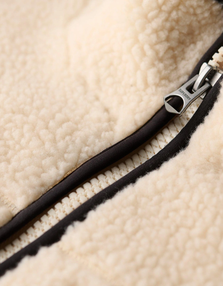 Outdoor Half Zip Fleece Jacket - Beige