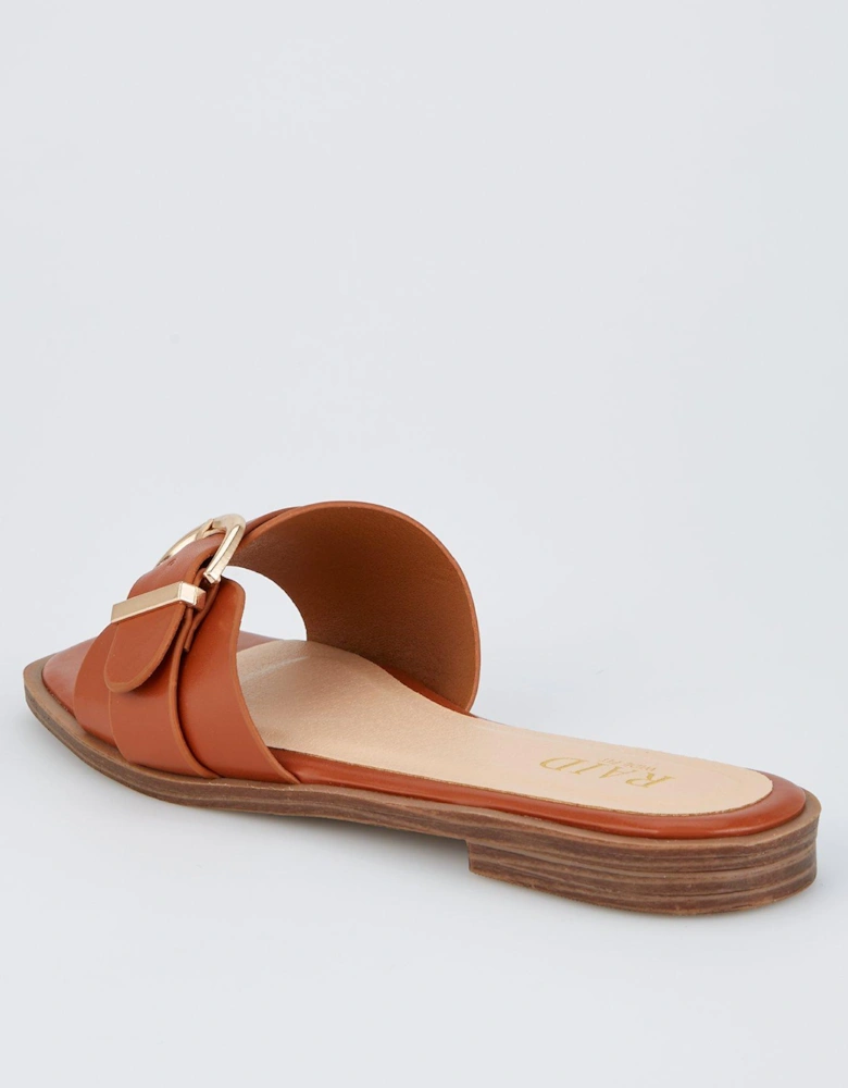 Wide Fit Nikola Sandals - Flat - Tan