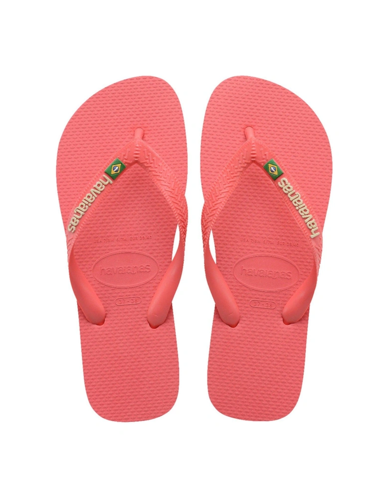 Brasil Logo Flip Flop - Tropical Coral
