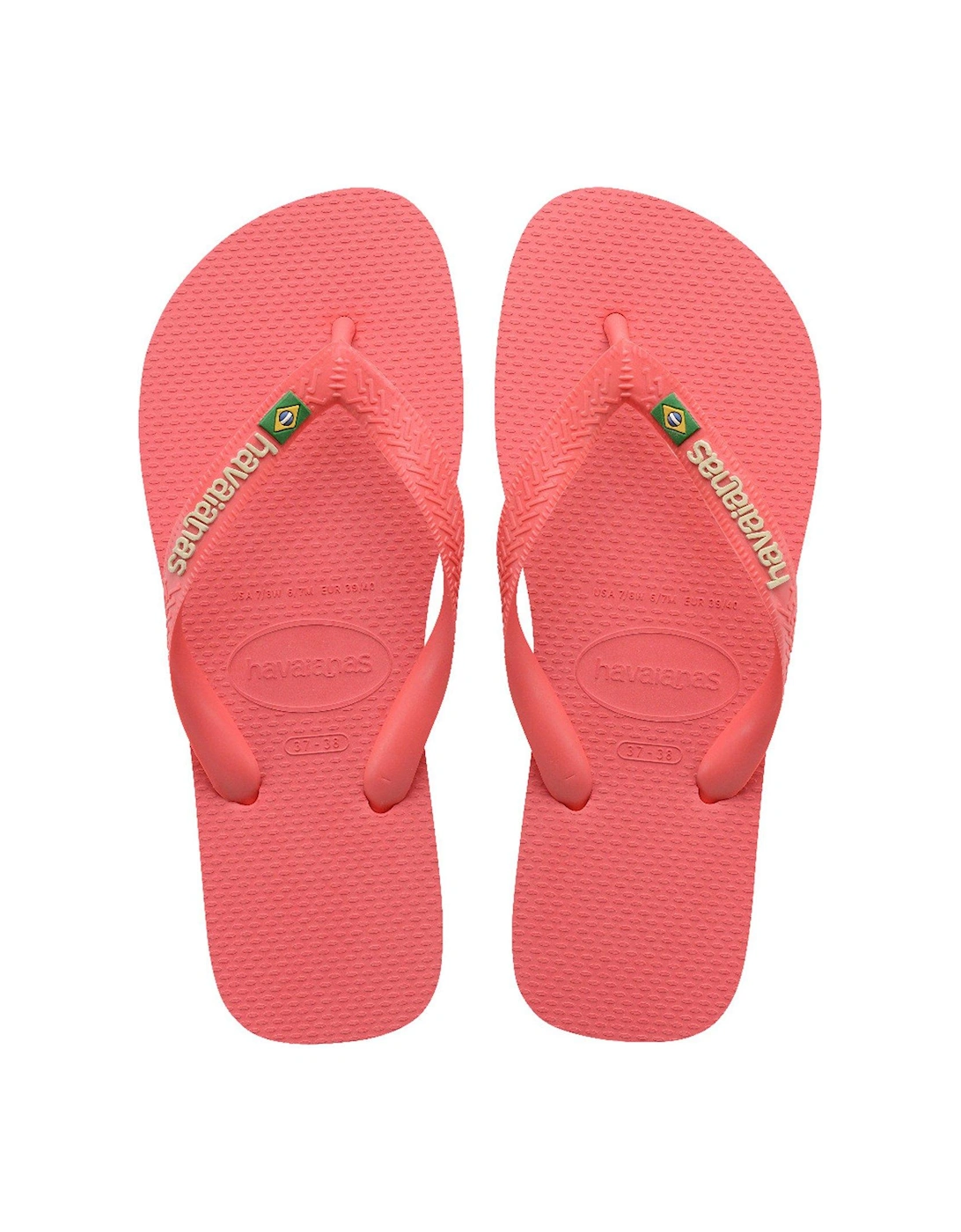 Brasil Logo Flip Flop - Tropical Coral