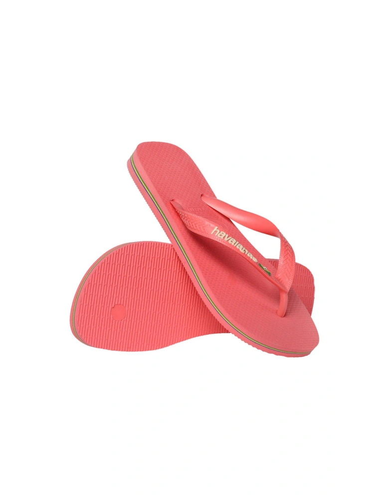Brasil Logo Flip Flop - Tropical Coral