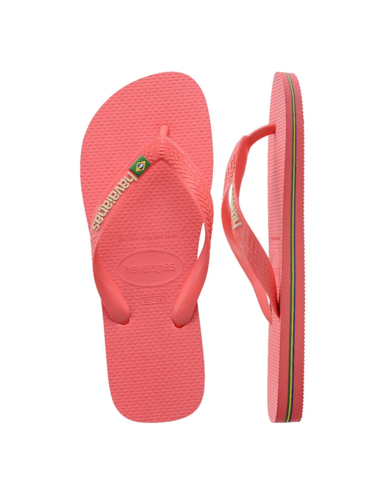 Brasil Logo Flip Flop - Tropical Coral