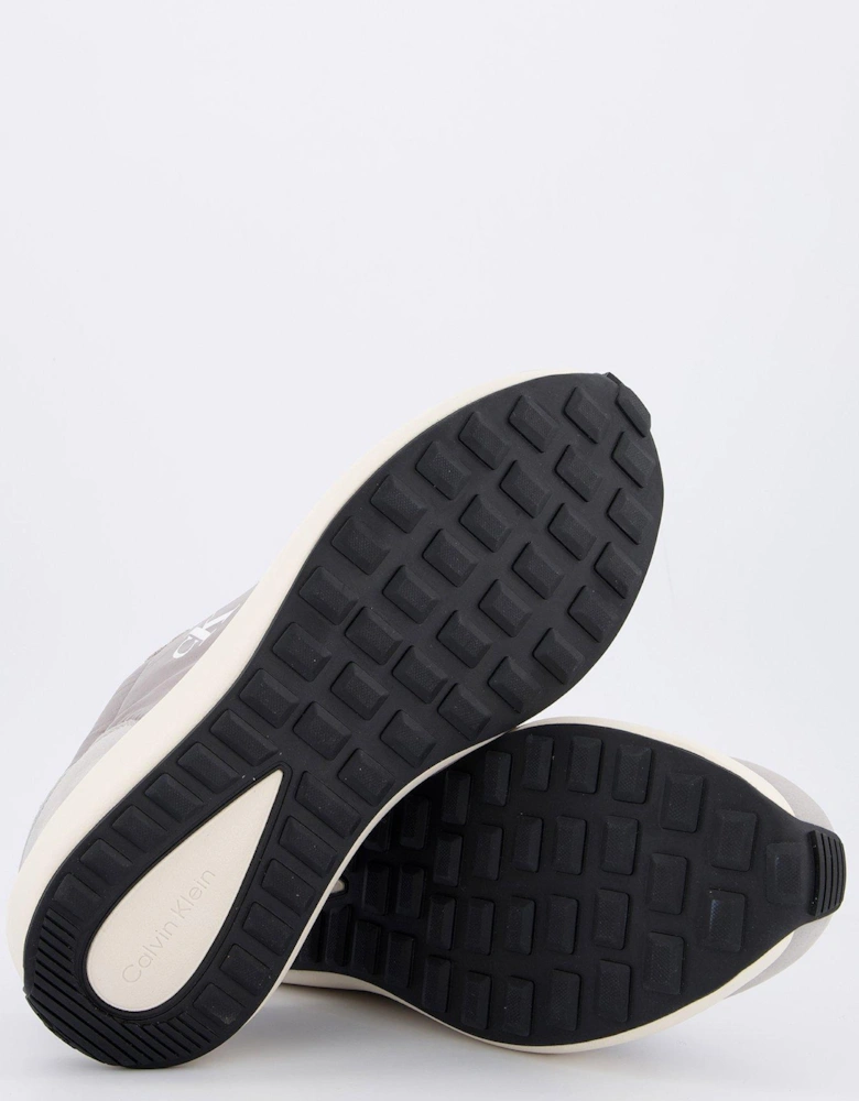 Athleisure Runner Lace Up Trainer - Light Grey