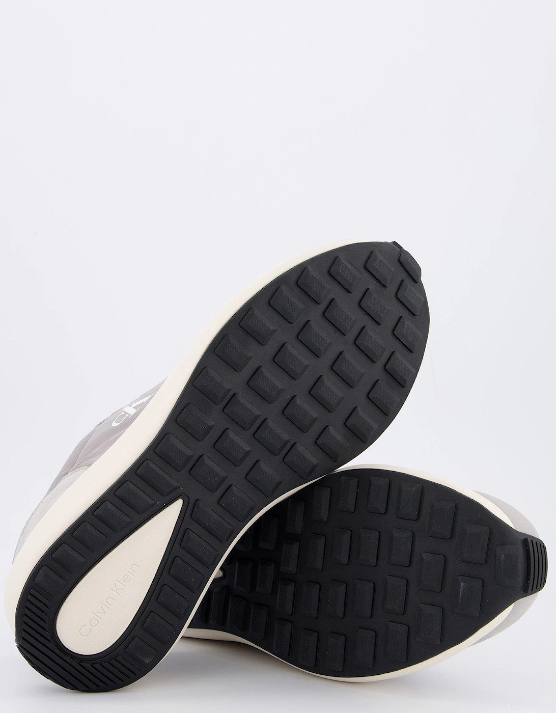 Athleisure Runner Lace Up Trainer - Light Grey
