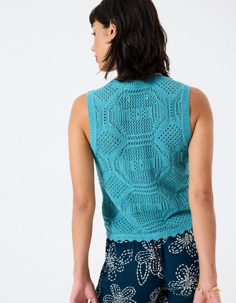 Jodie Knitted Vest - Green