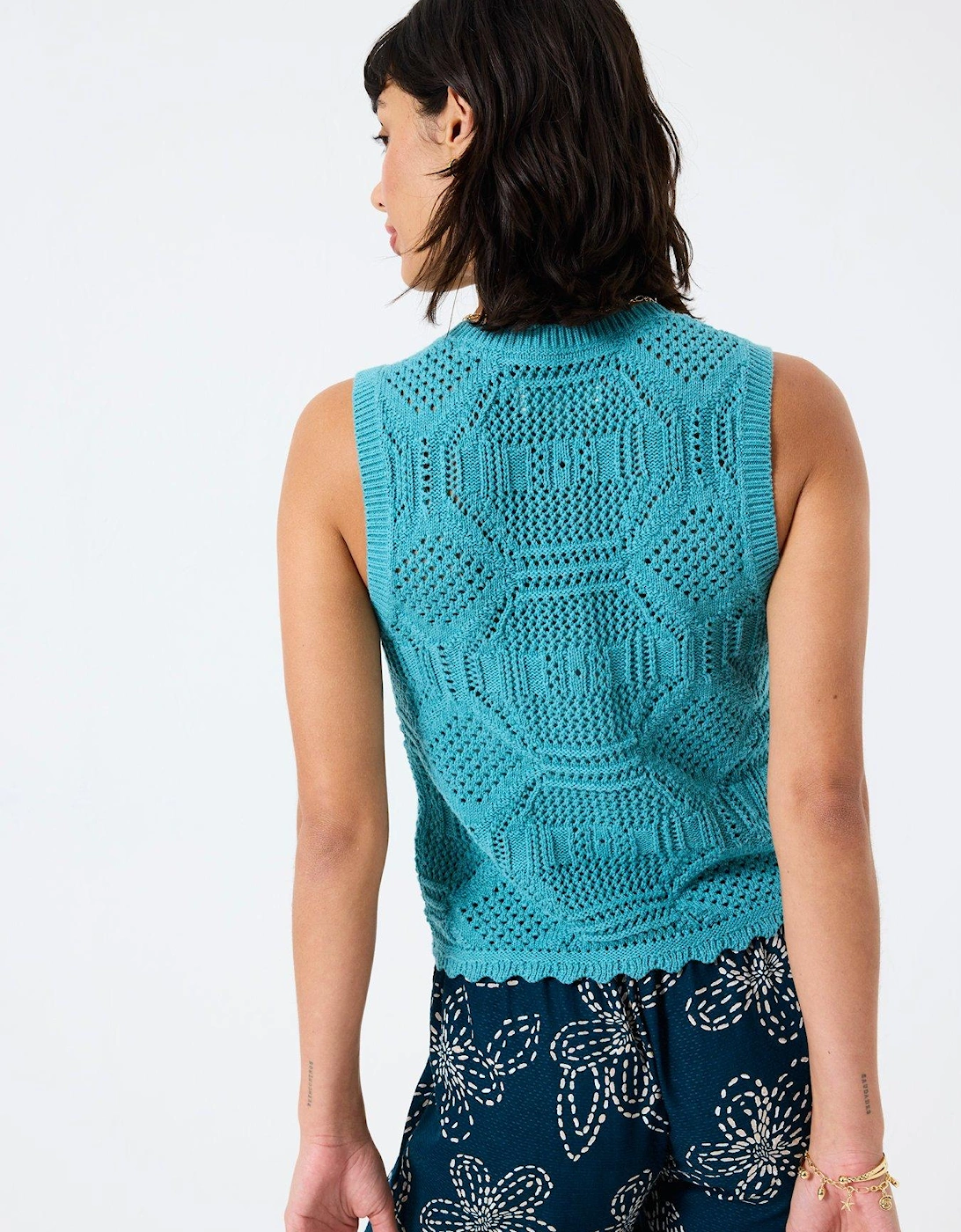 Jodie Knitted Vest - Green