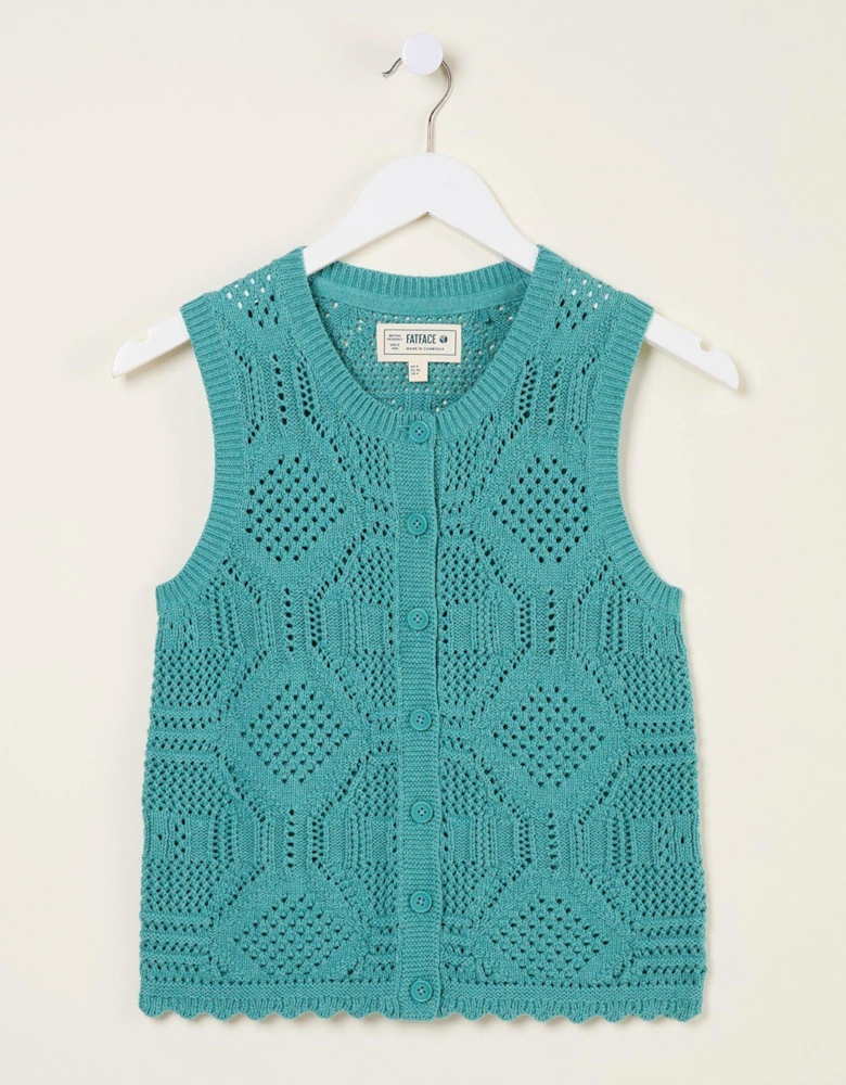 Jodie Knitted Vest - Green