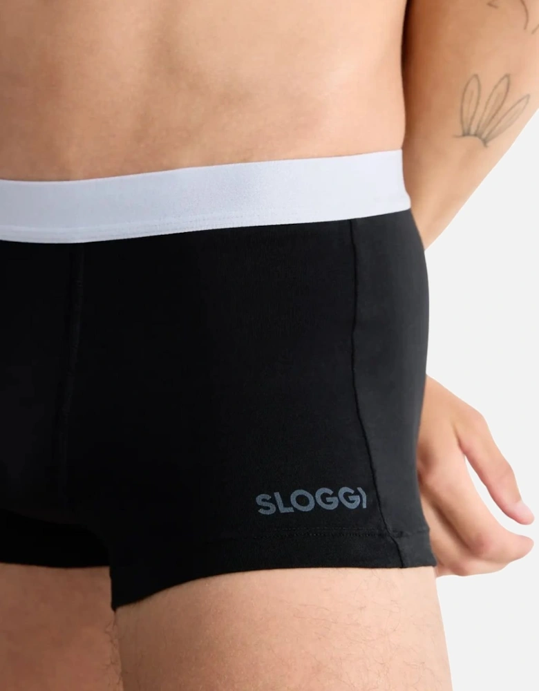 Go ABC 2.0 2-Pack Hipster Boxer Trunks, Black