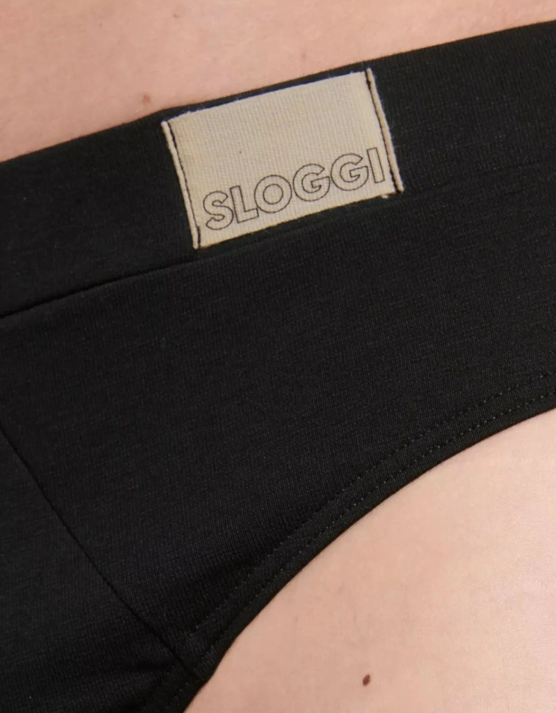 Go Natural 2-Pack Midi Briefs, Black