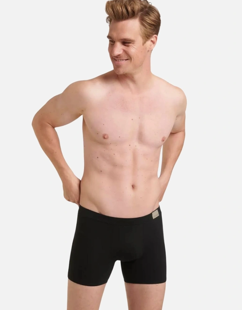 Go Natural 2-Pack Short Boxer Trunks, Black