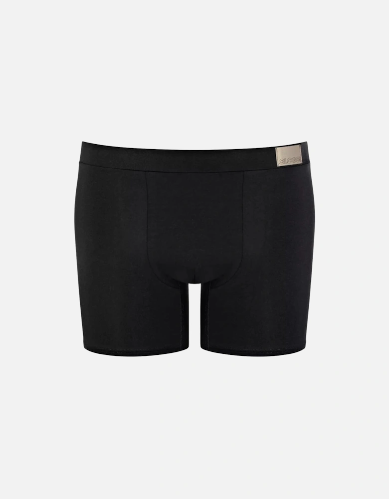 Go Natural 2-Pack Short Boxer Trunks, Black