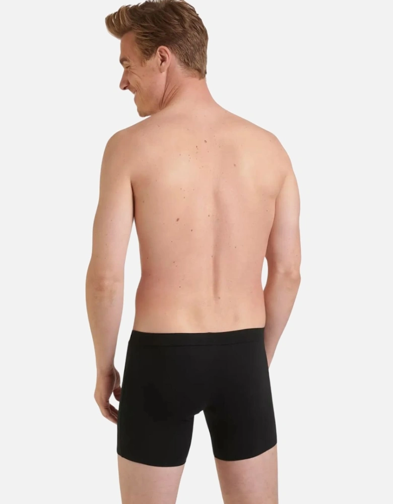 Go Natural 2-Pack Short Boxer Trunks, Black