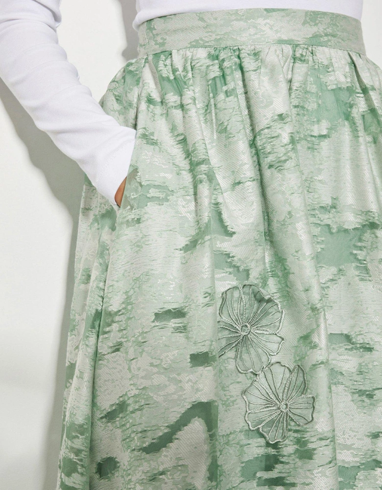 Josie Midi Skirt - Green