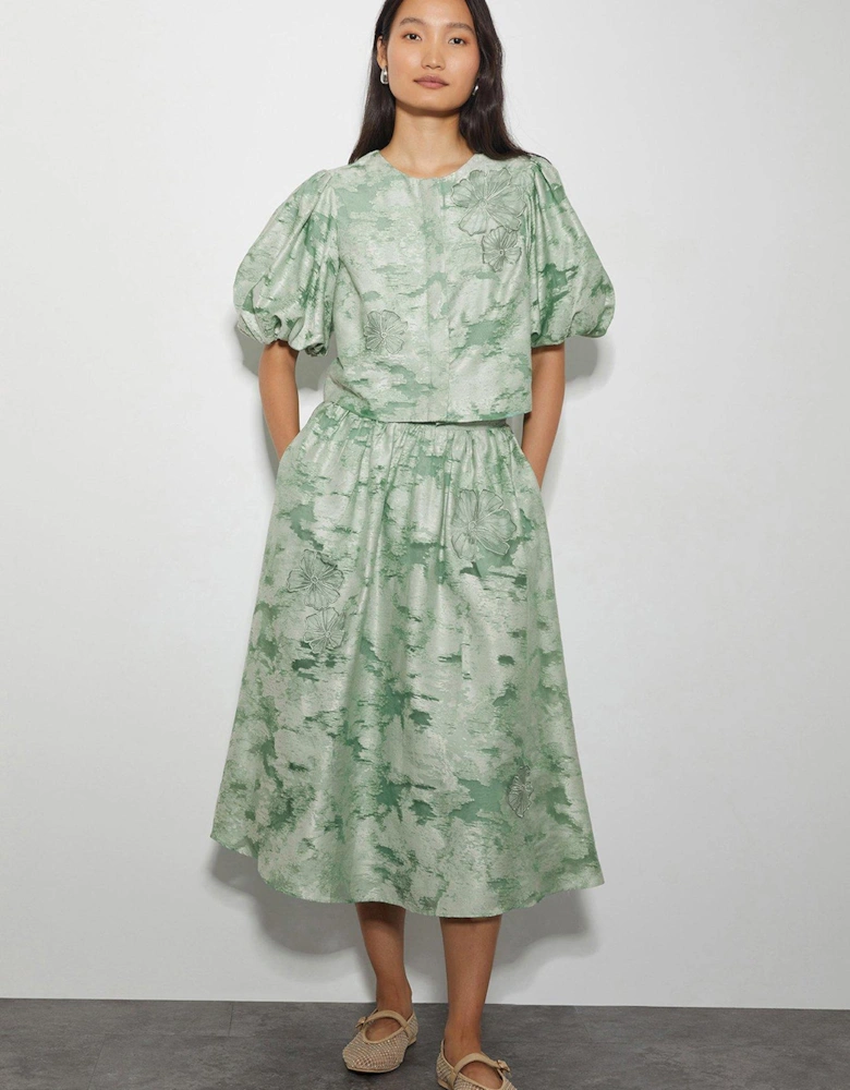 Josie Midi Skirt - Green