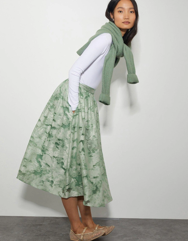 Josie Midi Skirt - Green