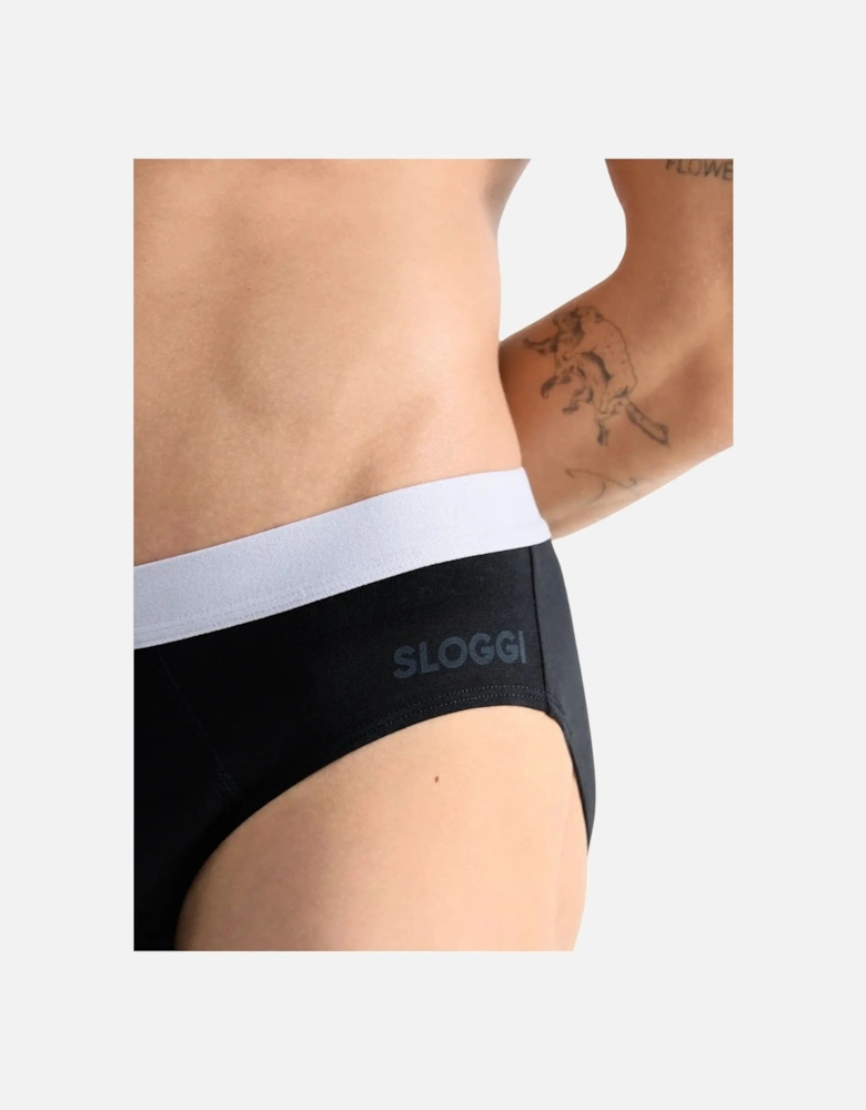 Go ABC 2.0 2-Pack Midi Briefs, Black