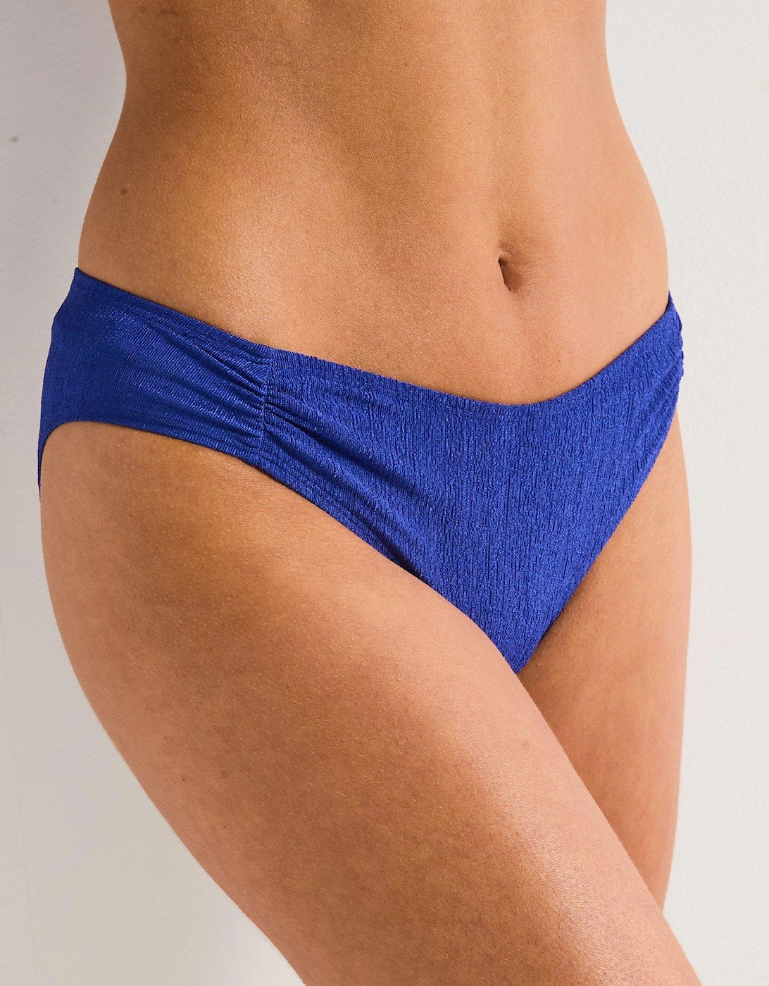 Madras Shimmer Bikini Brief - Blue