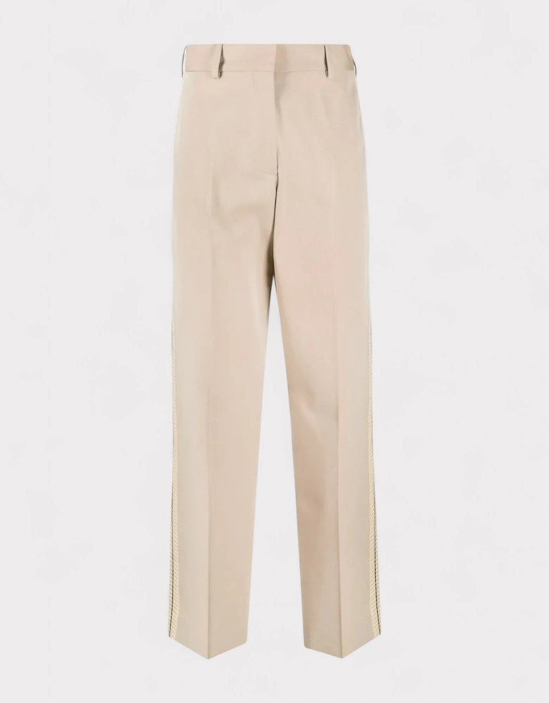 Tab Knit Pants Beige