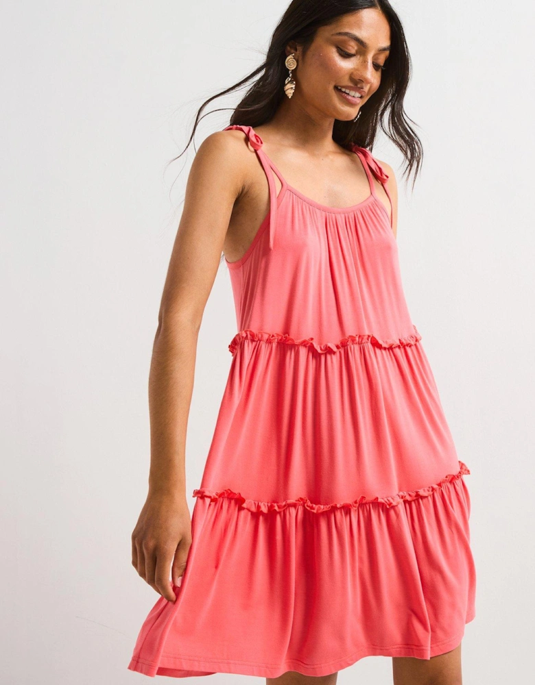 Hol Shop Tired Dress - Pink