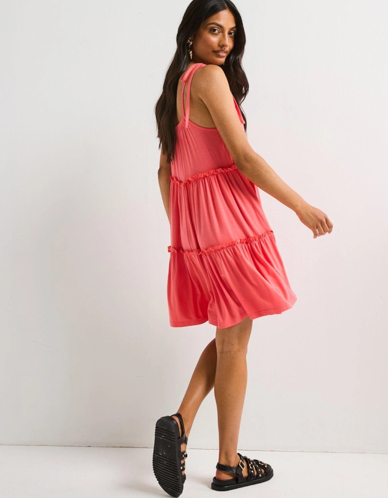 Hol Shop Tired Dress - Pink