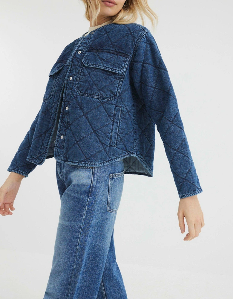 Quilted Jacket - Blue