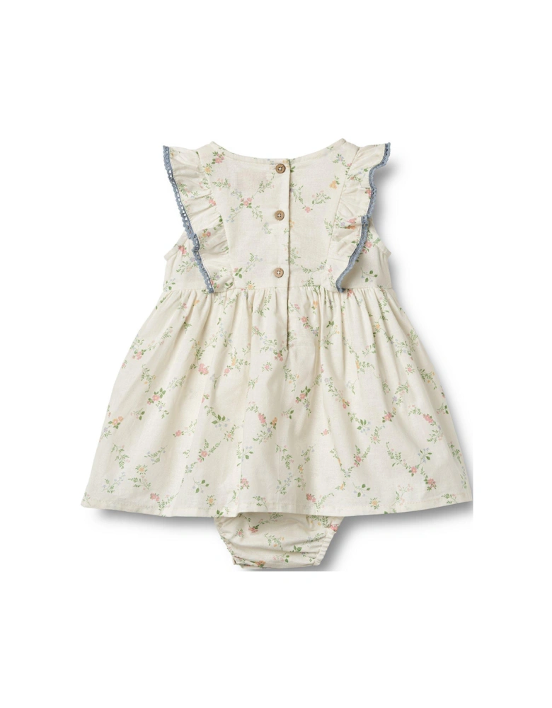 Baby Girls Sofia Romper Dress - Cream