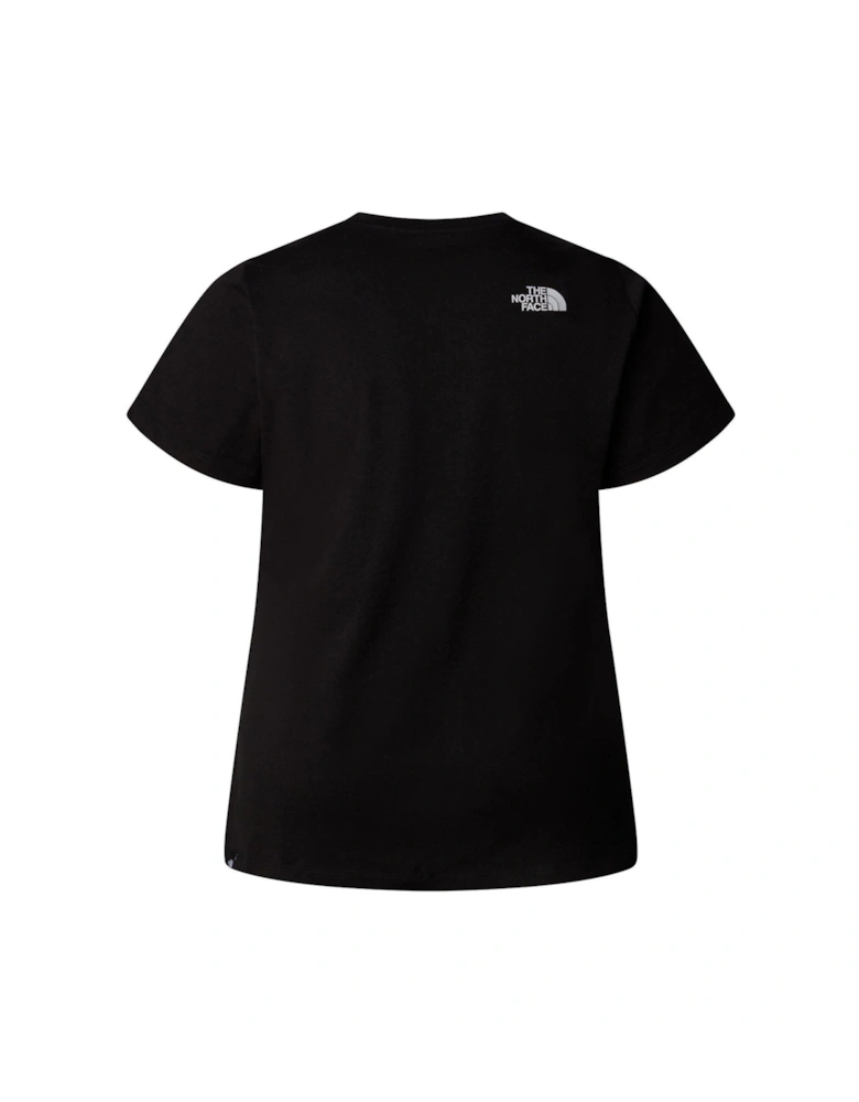Women's Plus Short Sleeve Simple Dome Tee - Black