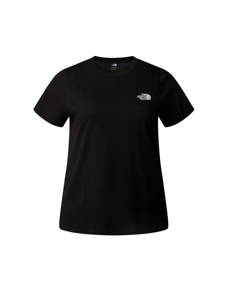 Women's Plus Short Sleeve Simple Dome Tee - Black