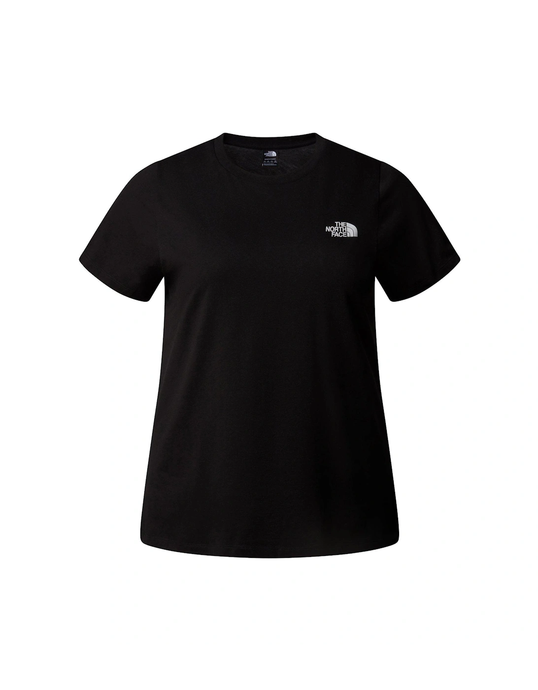 Women's Plus Short Sleeve Simple Dome Tee - Black