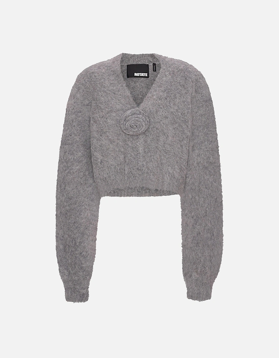 Brushed-Knit Cropped Cardigan, 2 of 1