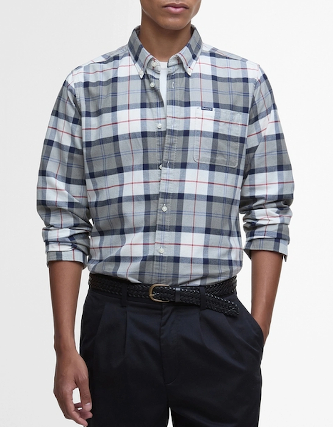 Lewis Tailored Checked Cotton Shirt, 2 of 1