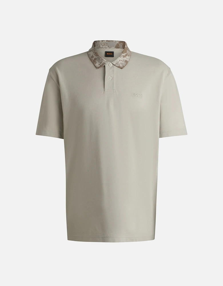 BOSS Orange Jungle Collar Cotton-Piqué Polo Shirt