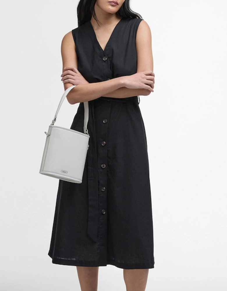 Elsie Cotton And Linen-Blend Midi Dress
