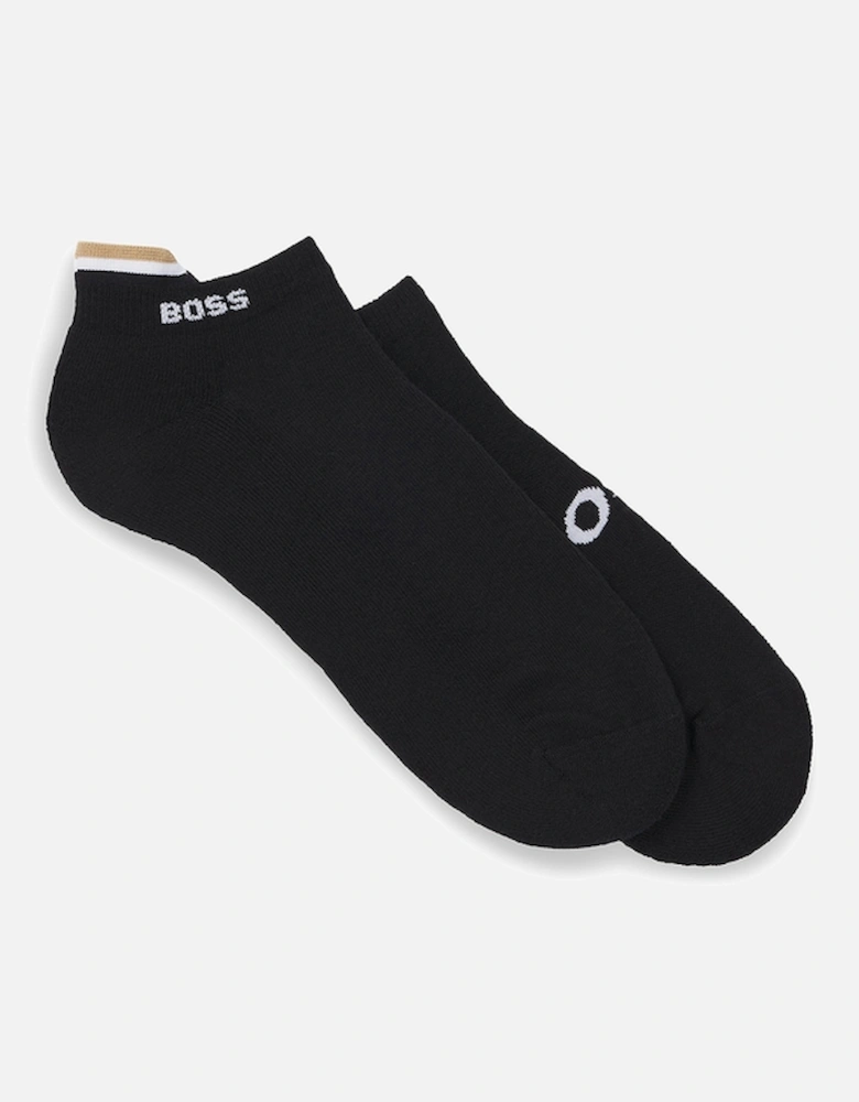 BOSS Bodywear Intarsia-Knit Cotton-Blend Logo Socks