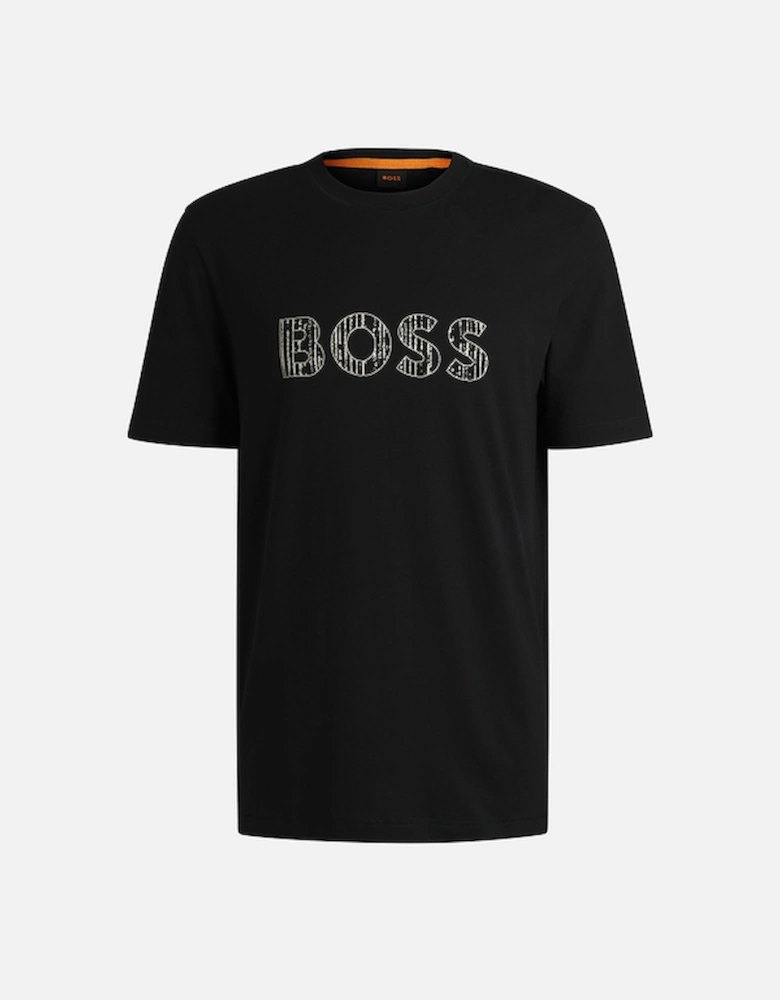BOSS Orange Te_logotexture Cotton-Jersey T-Shirt