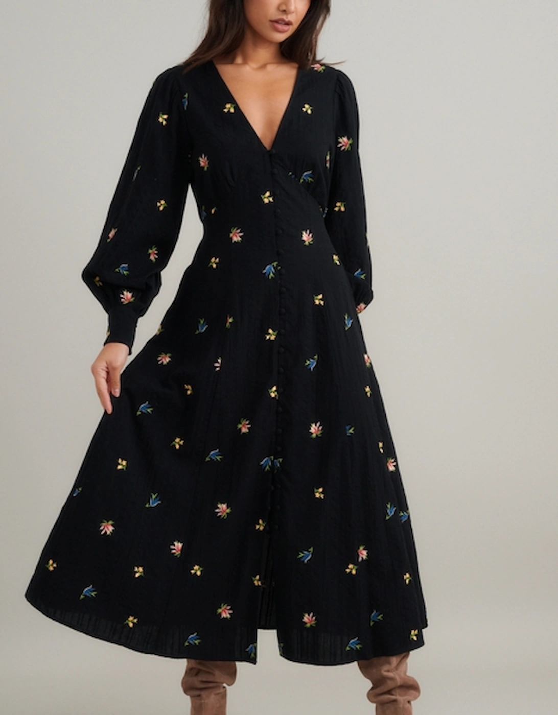 Shannon Cotton-Gauze Midi Dress, 2 of 1